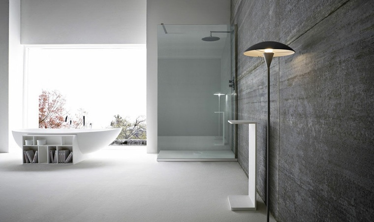 éclairage salle de bain design idée baignoire 
