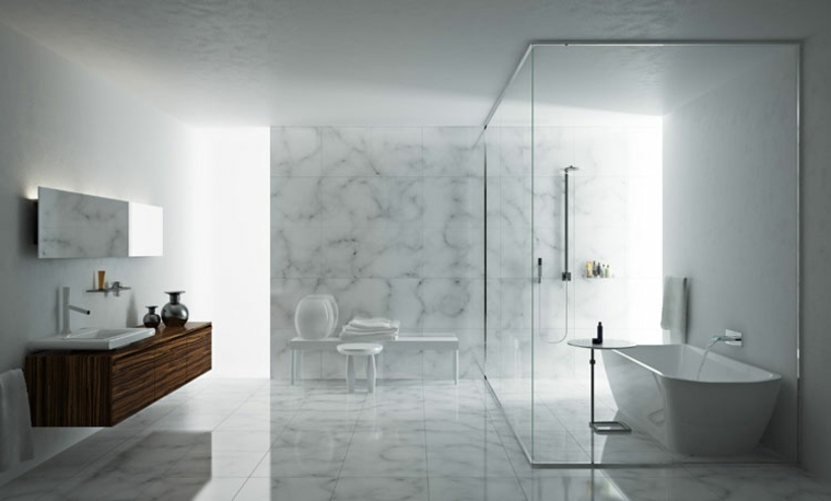 salle de bain design moderne douche a l'italienne