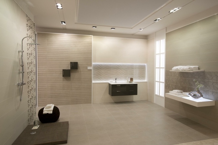 design de salle de bain douche moderne