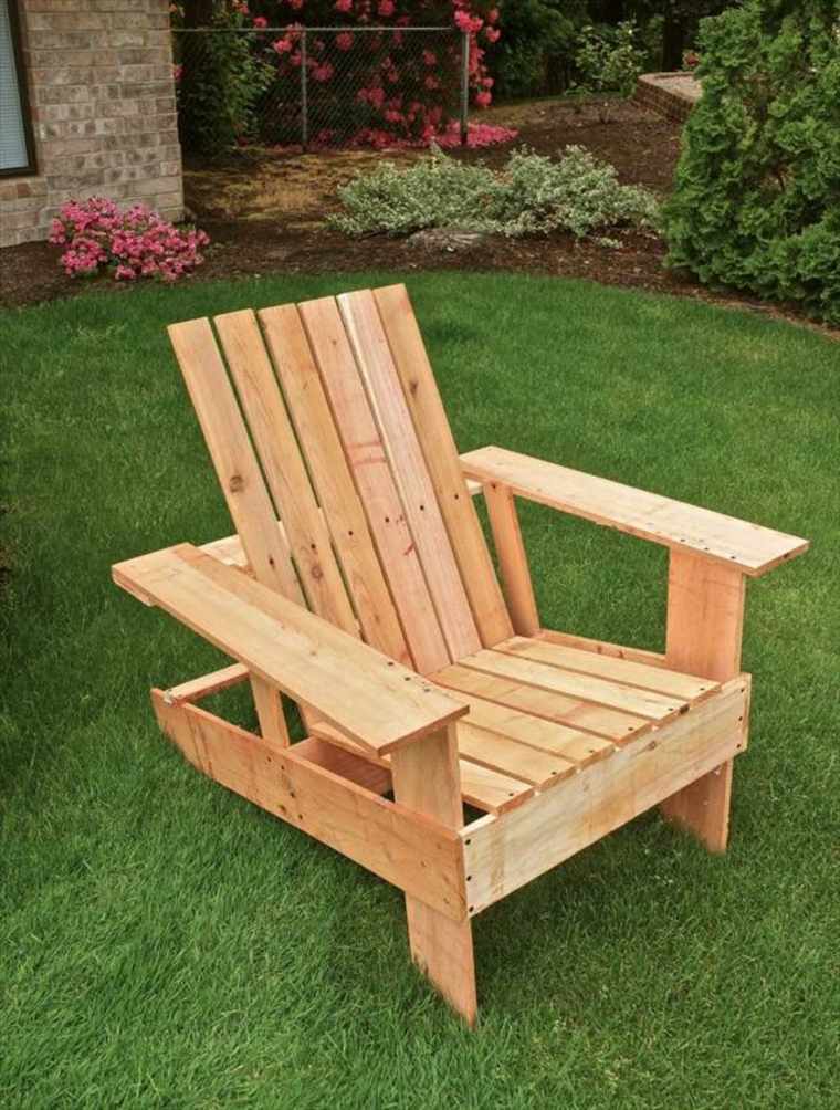 chaise palette bois design idée aménagement meuble bois extérieur idées 