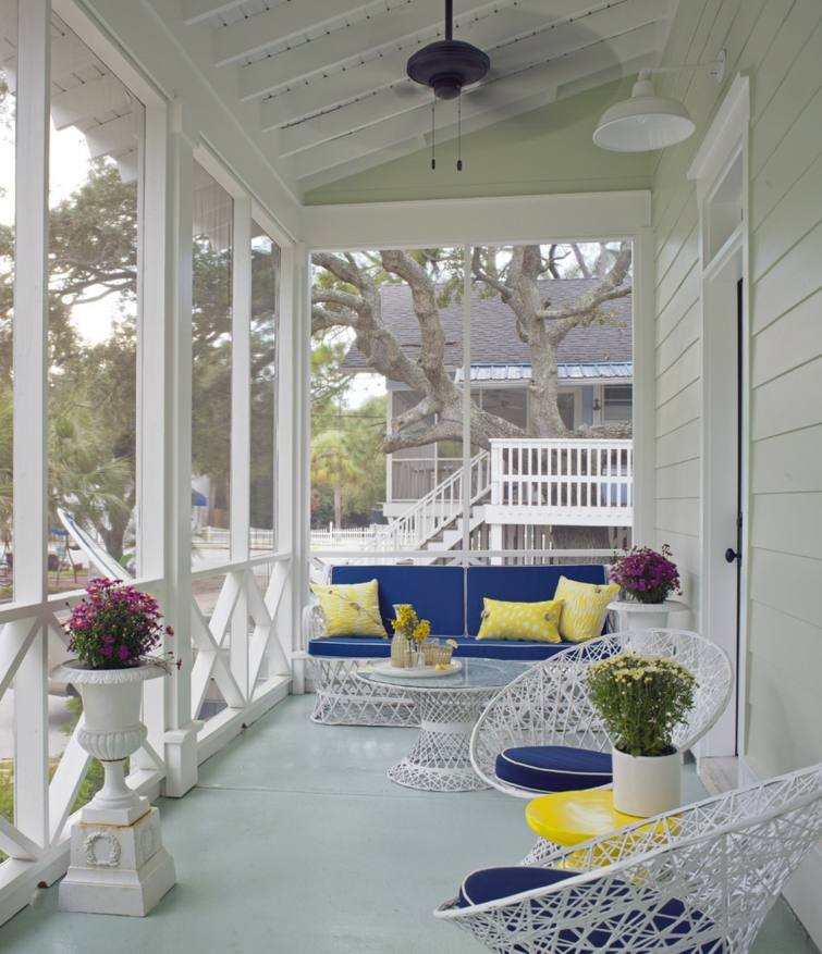 veranda deco blanc moderne