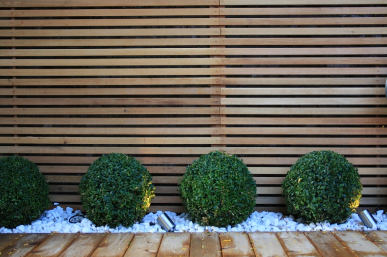 clôture de jardin moderne bois
