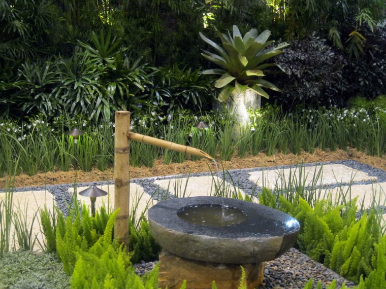 déco jardin zen fontaine japonaise