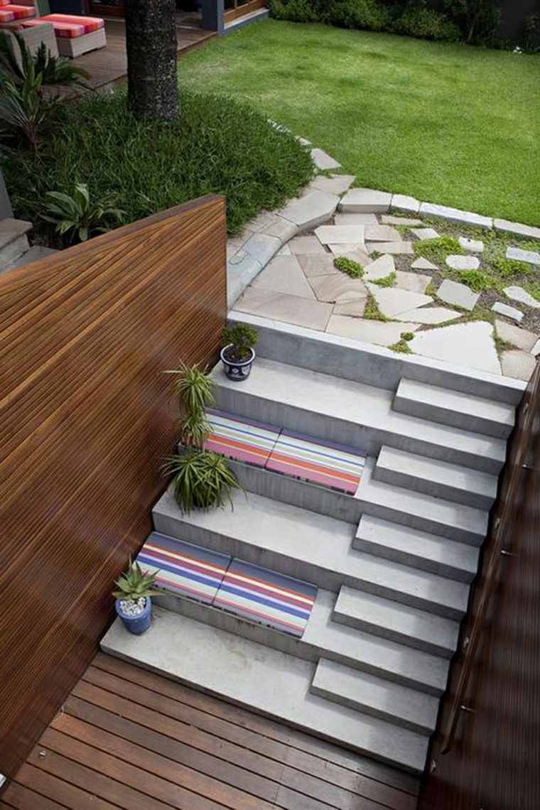 escalier jardin idee deco
