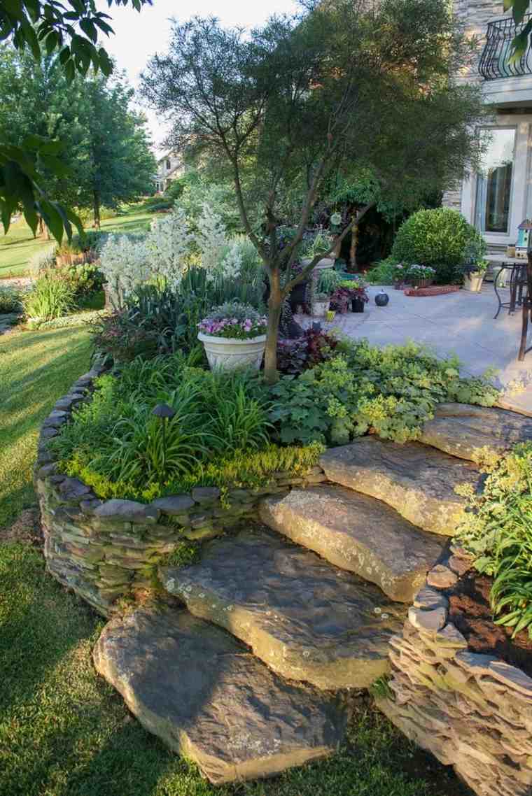 escalier pierre jardin idee