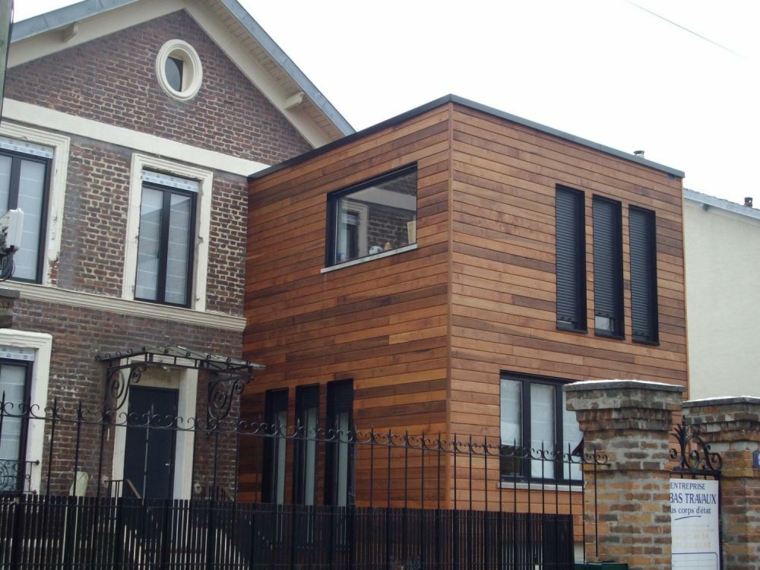 bois composite extérieur aménagement matériau recyclé idée bâtiment isolation