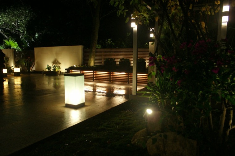 led éclairage idée luminaire design jardin idée déco lumière 