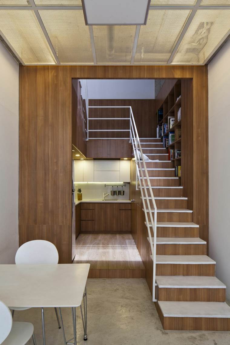 bois escalier intérieur contemporain