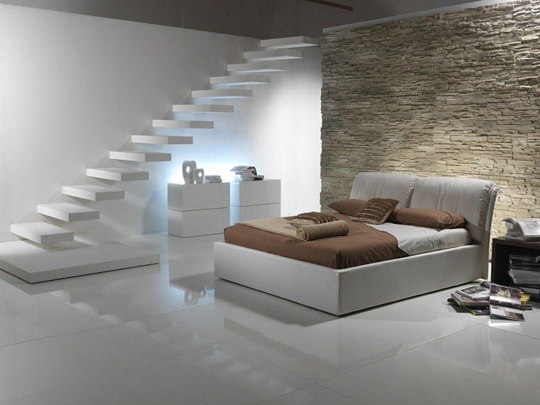 lit design moderne blanc 