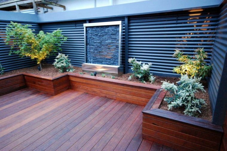extérieur moderne decking bois recyclé 