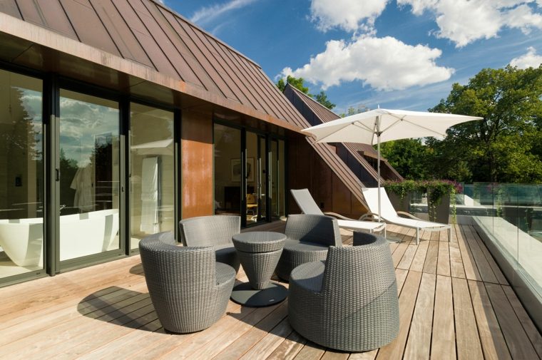 terrasse en bois design contemporain