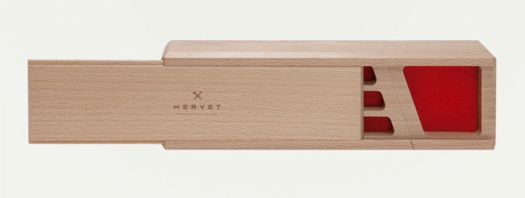 objet design bois moderne boîte à crayons bois 