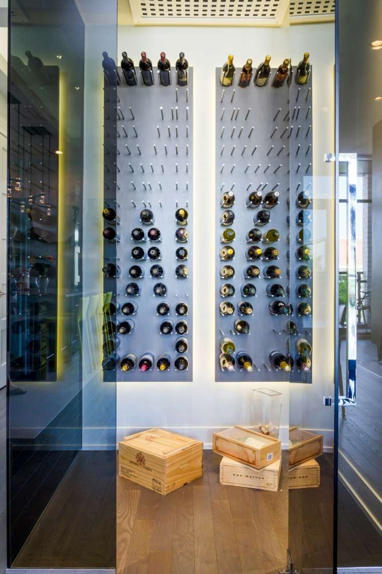 caves à vin design moderne idée rangement bouteilles