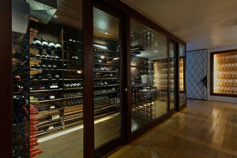 caves à vin moderne design idée rangement bouteilles