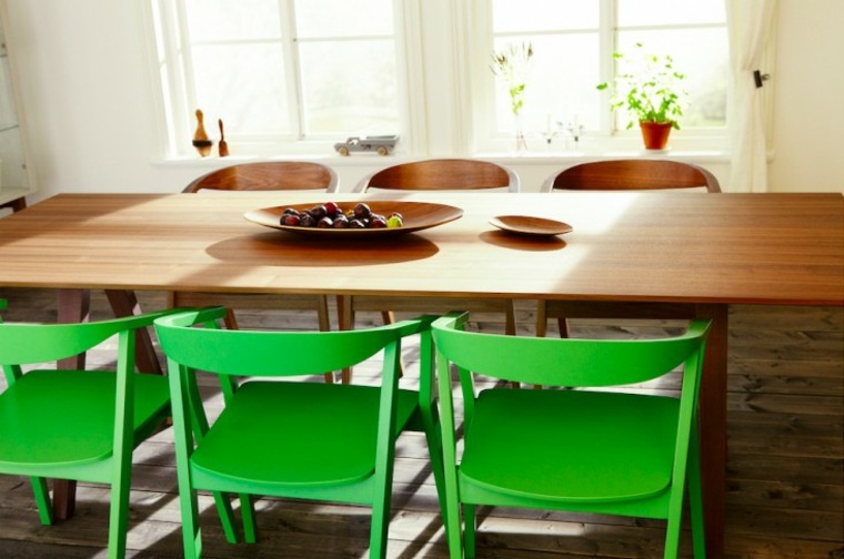 chaise ikea bois vert design table en bois