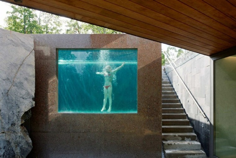 maison en verre design paroi verre piscine design dap architects