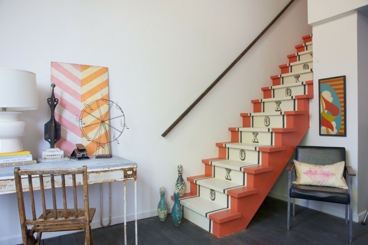 renovation escalier peint design contemporain