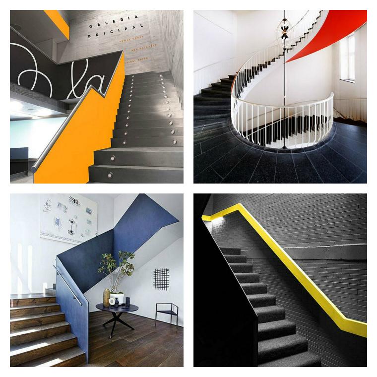 couleurs tendance escaliers contemporains 