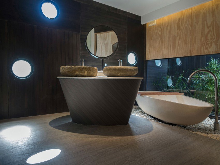 salle de bains design moderne baignoire design parquet salle de bain design thaïlande 