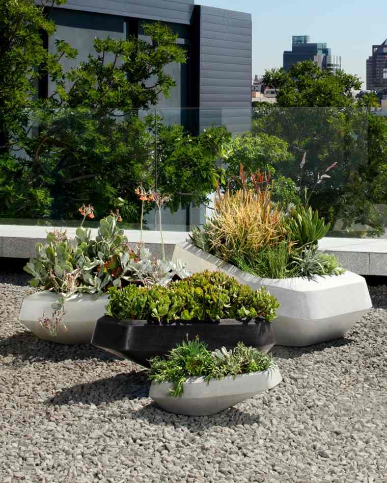 jardinières design moderne urbain idée bacs fleurs tendance