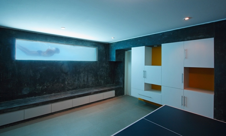 piscine verre design intérieur maison idée moderne 