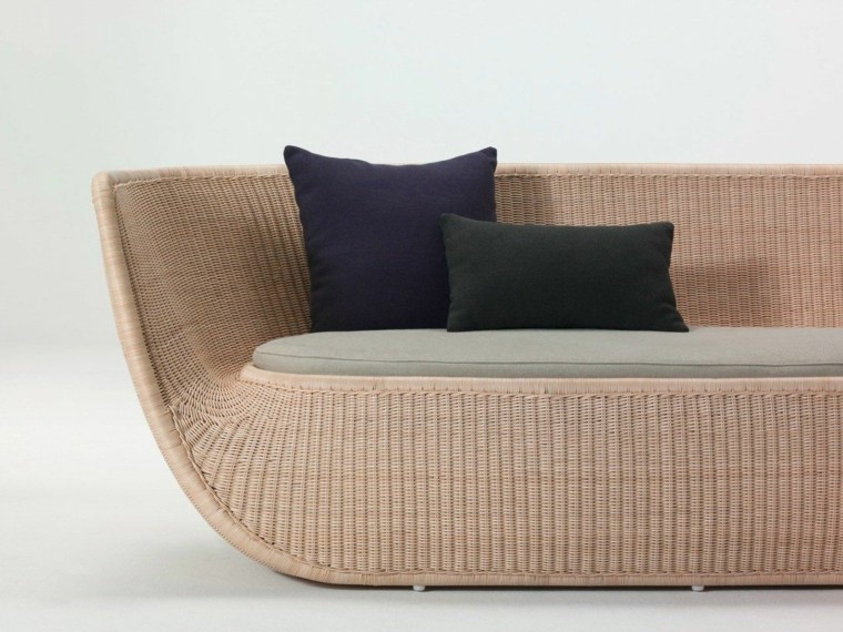canape design moderne meuble en rotin