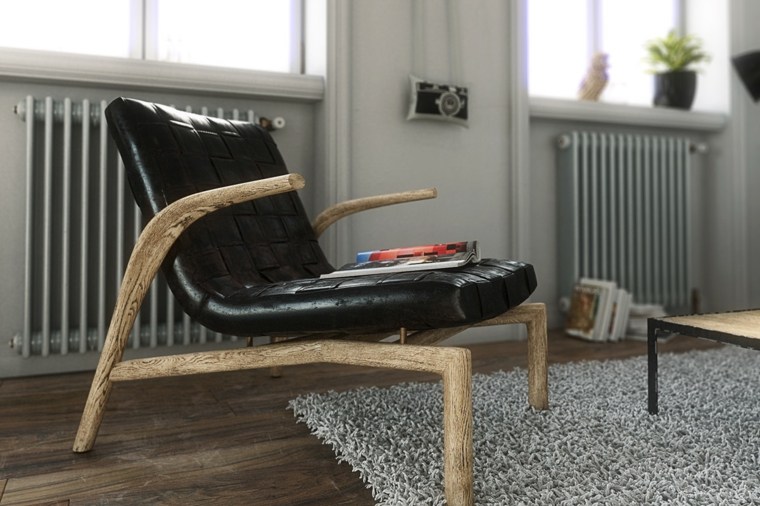 salon meubles scandinaves bois