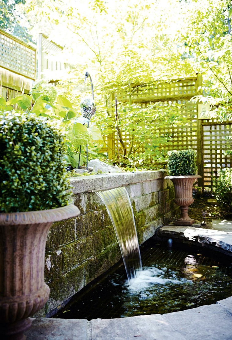 photo amenagement jardin fontaine