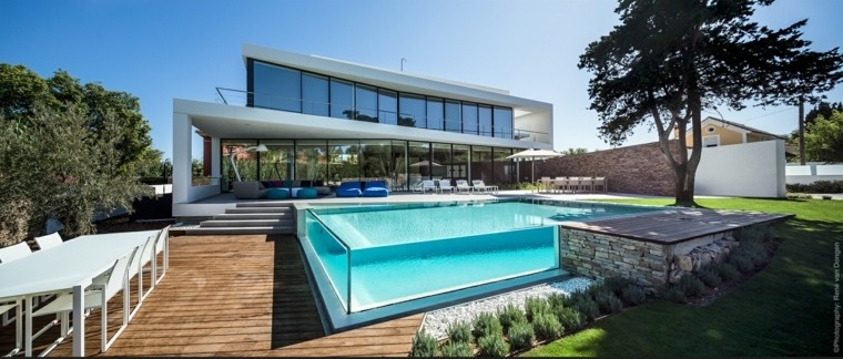 piscine verre maison design 
