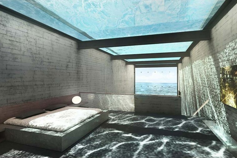 maison design piscine verre aménagement intérieur piscine idée 