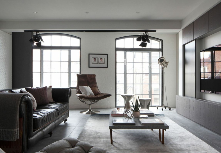 salon moderne gris couleurs meubles
