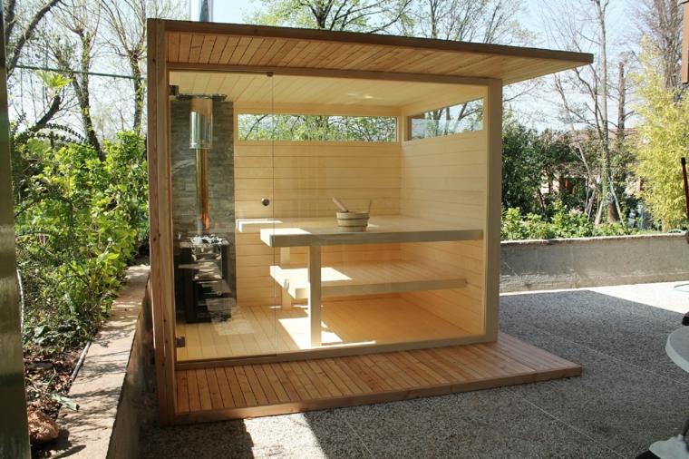 sauna de jardin moderne