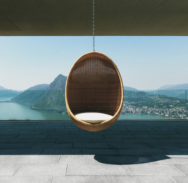 fauteuil suspendu extérieur intérieur moderne idée assise design
