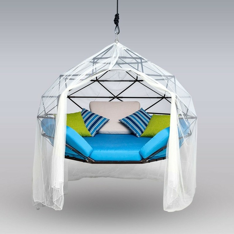 fauteuil suspendu design moderne idée intérieur design coussins aménagement 