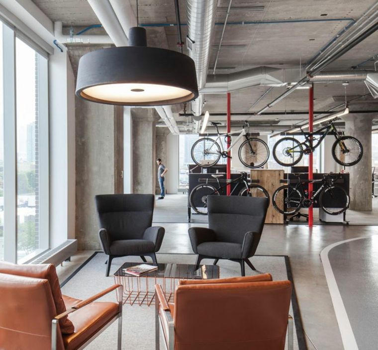 bureau design espace réunion idée aménager architecture contemporaine fauteuils