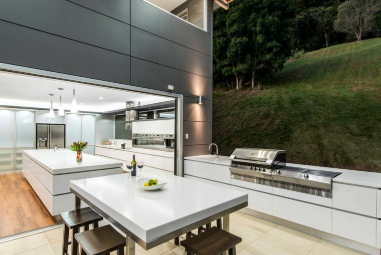 cuisine d'été design moderne amenagement terrasse