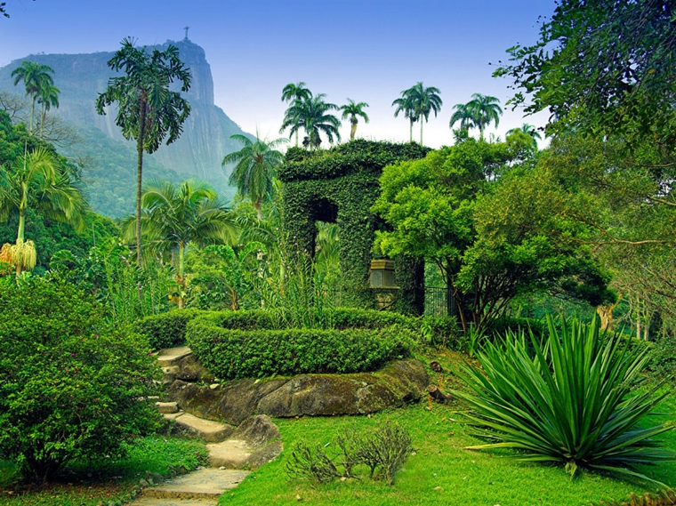 amenagement de jardin exterieur style tropical 