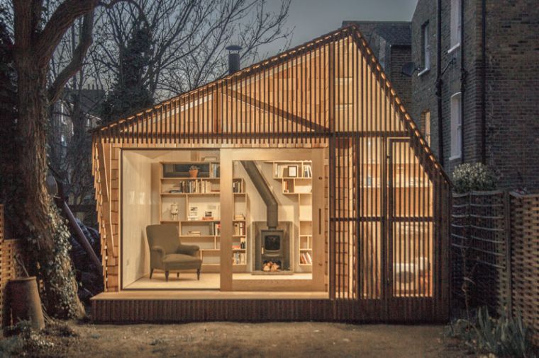 idee deco bureau bois maison extension maison design