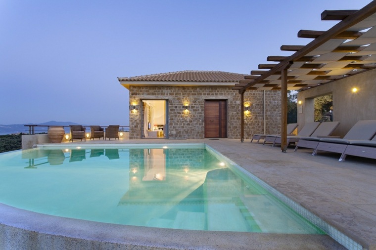 déco terrasse luxe piscine moderne