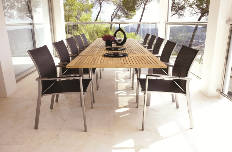 mobilier de terrasse design table en bois moderne
