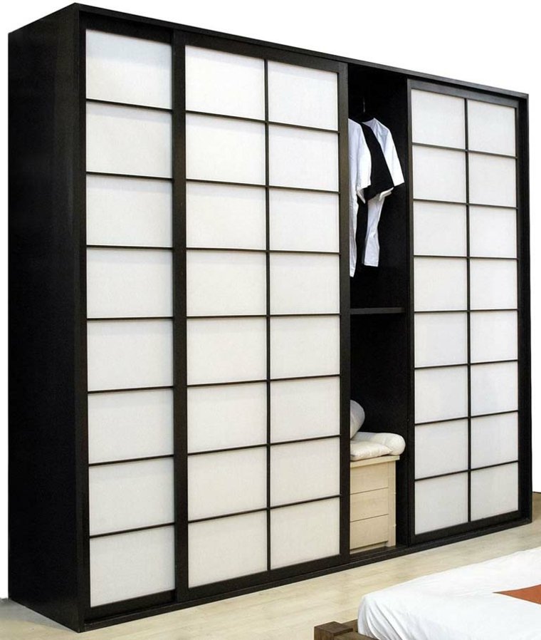 armoire tendance idée chambre dressing panneau japonais