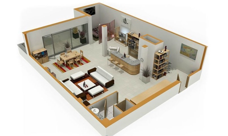 plan appartement petit espace studio