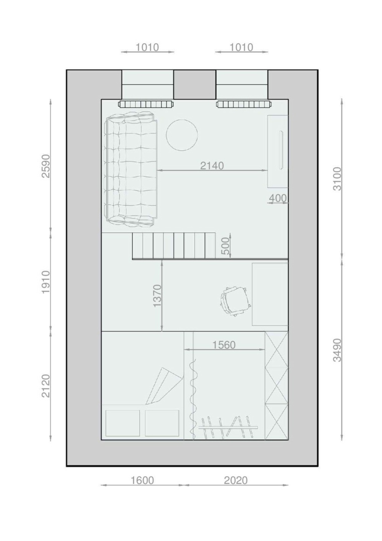 plans maison appartement 20m2