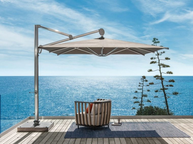 mobilier de terrasse en bois design fauteuil suspendu moderne
