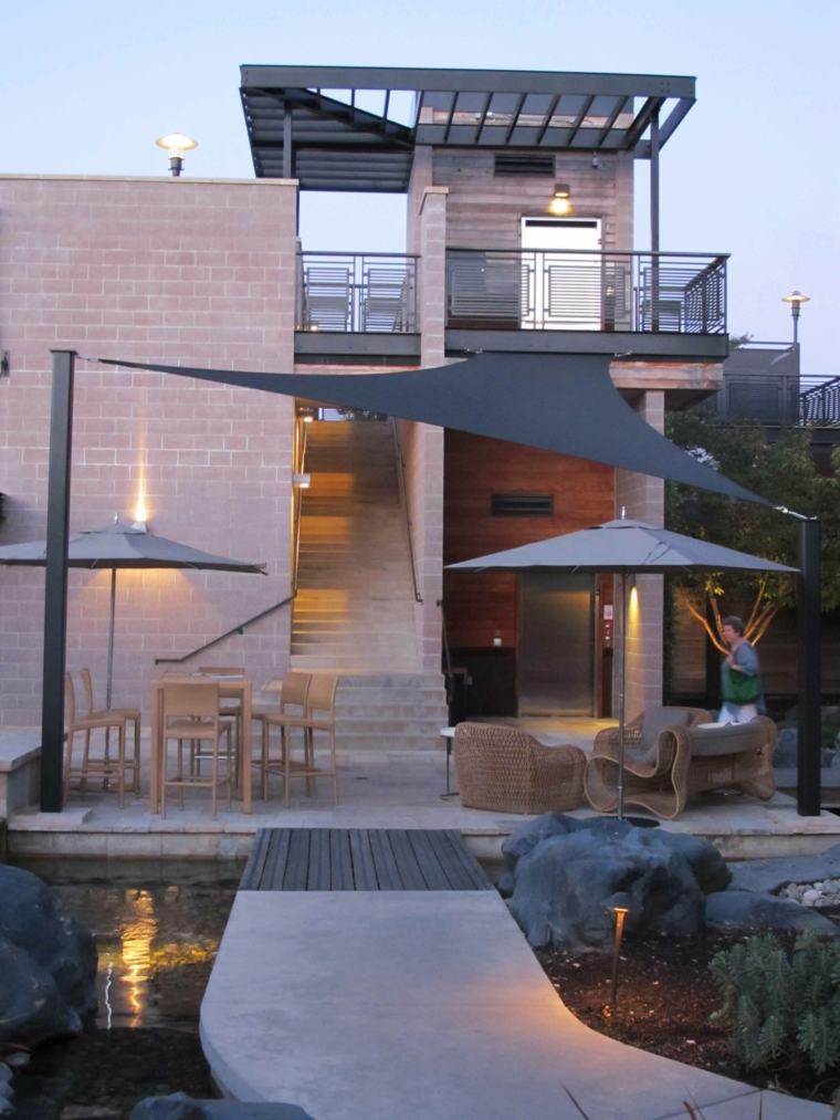 idee voile pergola decoration terrasse moderne