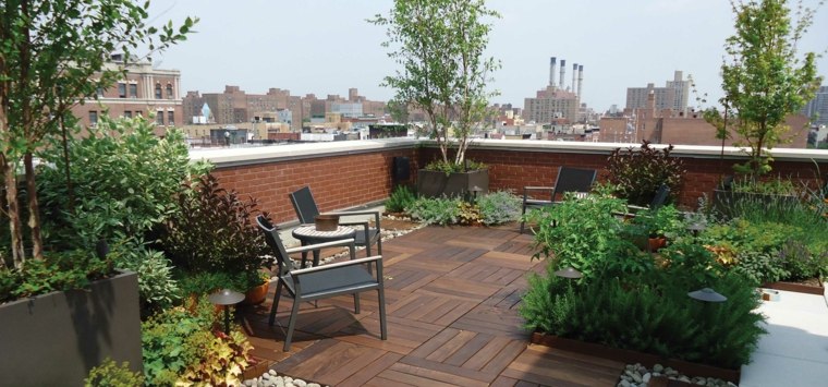 aménagement terrasse deco toit batiment ville