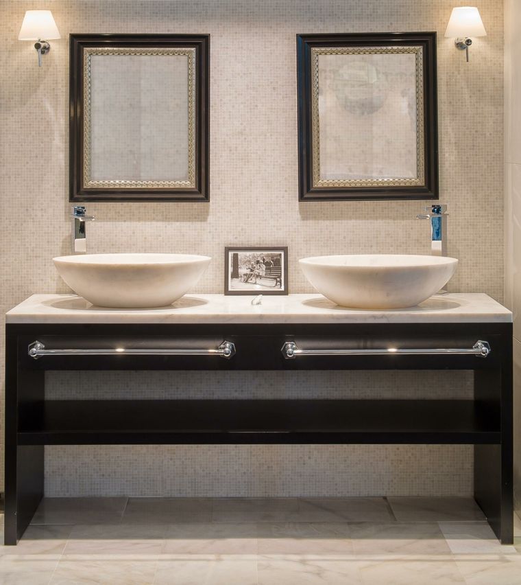 carrelage du marais carreaux ciment salle de bain vasque marbre