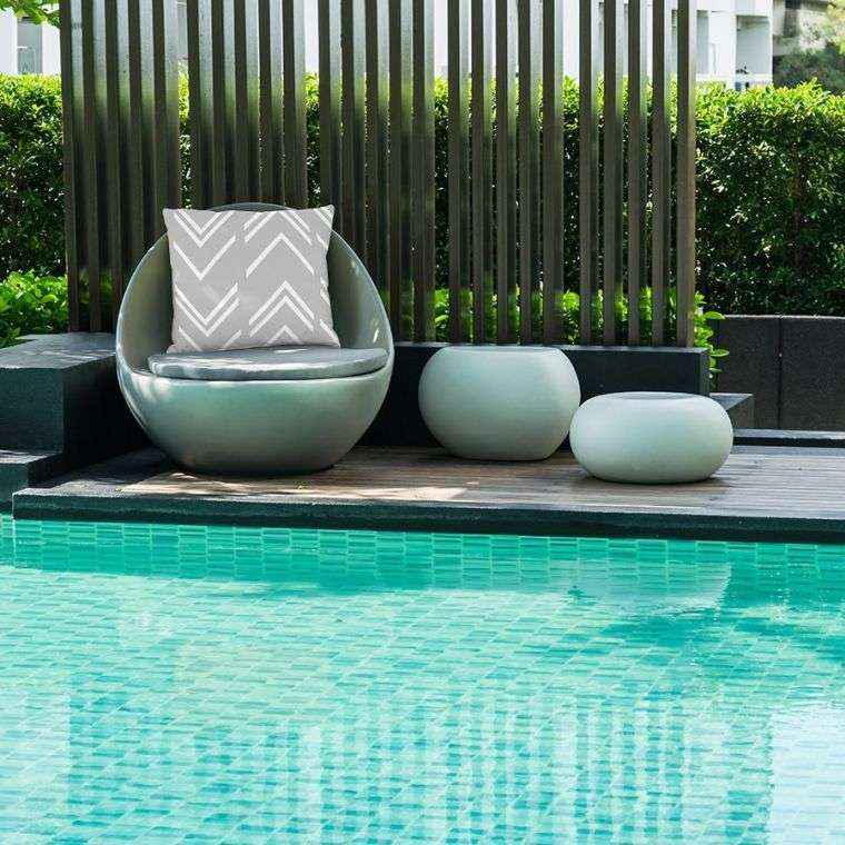 coussins de jardin amenagement terrasse design piscine