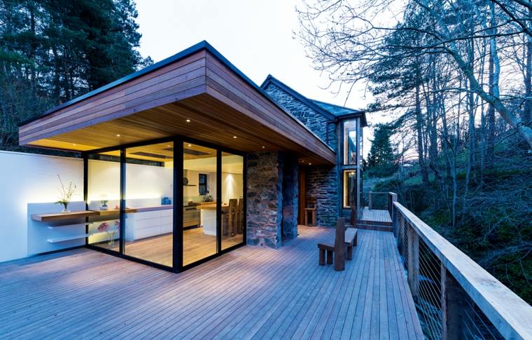 extension avec grande terrasse bois