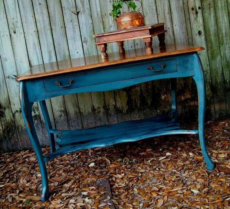 meuble bois repeindre idée tiroirs poignets original mobilier bois